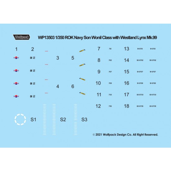 1/350 ROKS Son Won-il Class Submarine w/Super Lynx Mk.99