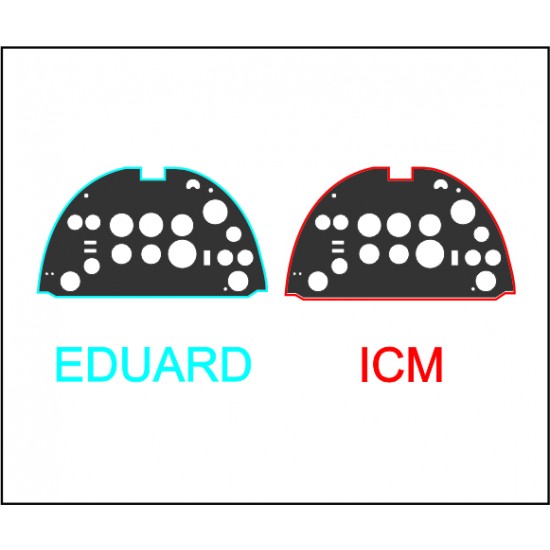 1/48 Spitfire Mk.VII / Mk.VIII / Early Mk.IX Instrument Panel for Eduard/ICM