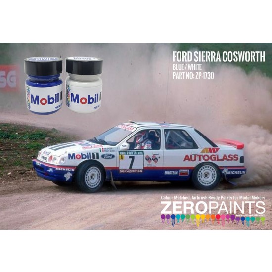 Ford Sierra Cosworth 4x4 Rally Mobil 1 Paints - Blue/White (2x 30ml)