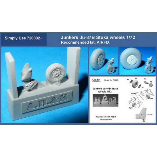 1/72 Junkers JU-87B Stuka Wheels for Airfix kits