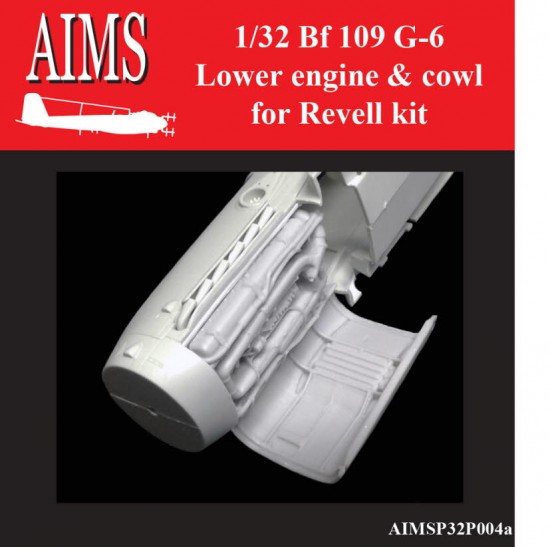 1/32 Messerschmitt Bf-109G-6 Lower Engine Plug & Cowl for Revell kits