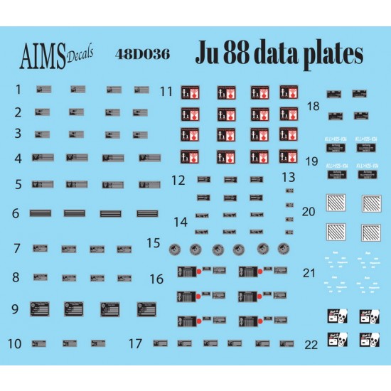 Decals for 1/48 Focke-Wulf Fw 190 Olea Leg Markings (plus extras)