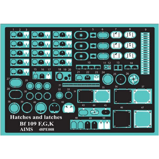 1/48 Messerschmitt Bf-109 Hatch Detail Set for Eduard kits