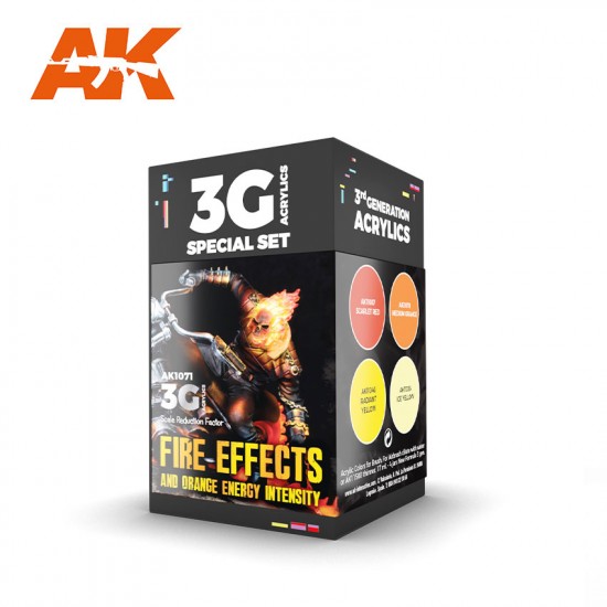 Acrylic Paint 3G Set for Wargame - Fire Effects (4x 17ml)