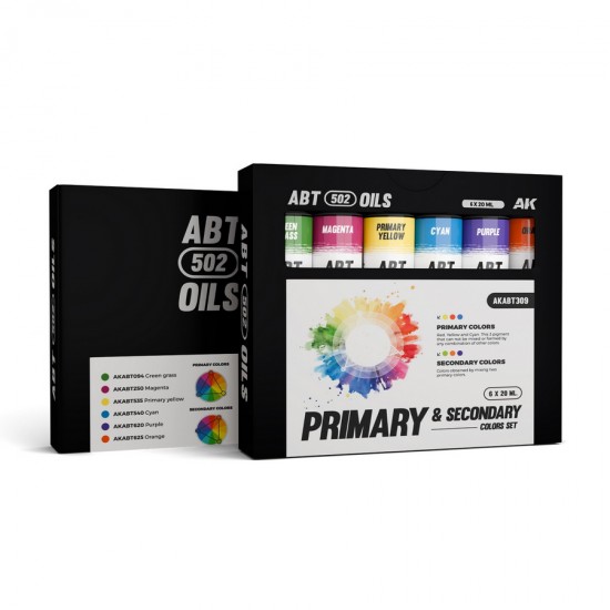 Oil Paint Set - Primary and Secondary Colours (6x 20ml)