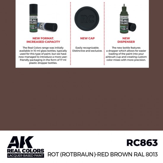 Real Colours Lacquer Based Paint - Military #Rot (Rotbraun)-Red Brown ...