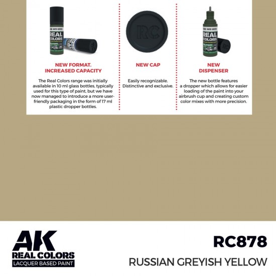 Real Colours Lacquer Based Paint - Military #Russian Greyish Yellow (17ml)