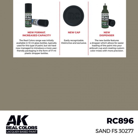 Real Colours Lacquer Based Paint - Military #Sand FS 30277 (17ml)