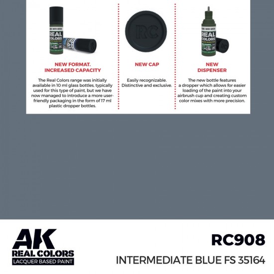 Real Colours Lacquer Based Paint - Military #Intermediate Blue FS 35164 (17ml)