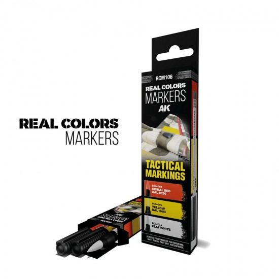 Real Colours Markers - Tactical Markings (3 pens: RCM003, RCM004, RCM034)