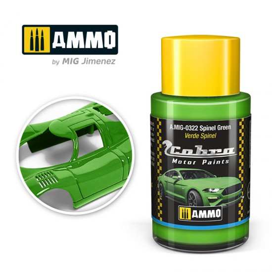 Cobra Motor Acrylic Paint - Spinel Green (30ml) for Ford Mustang 2000's, Mazda 787B