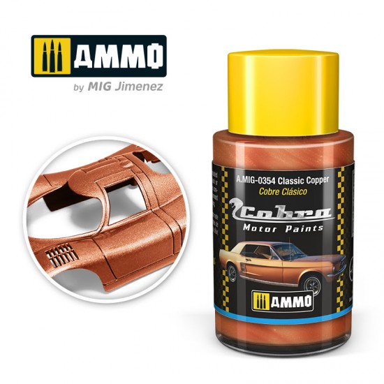 Cobra Motor Acrylic Paint - Classic Copper (30ml) for Mustang '67, Nissan Z