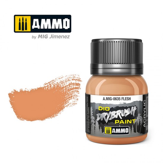 DIO Drybrush Acrylic Paint - Flesh (40mL jar)