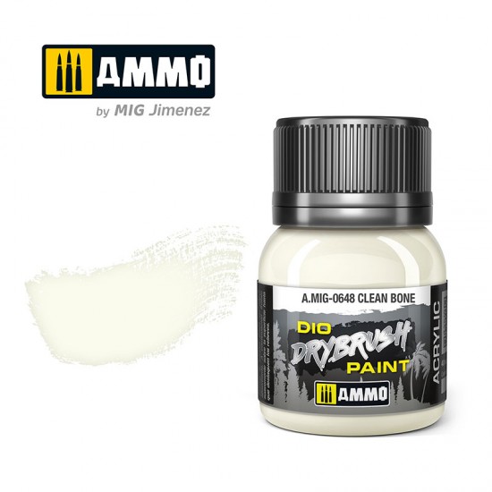 DIO Drybrush Acrylic Paint - Clean Bone (40mL jar)