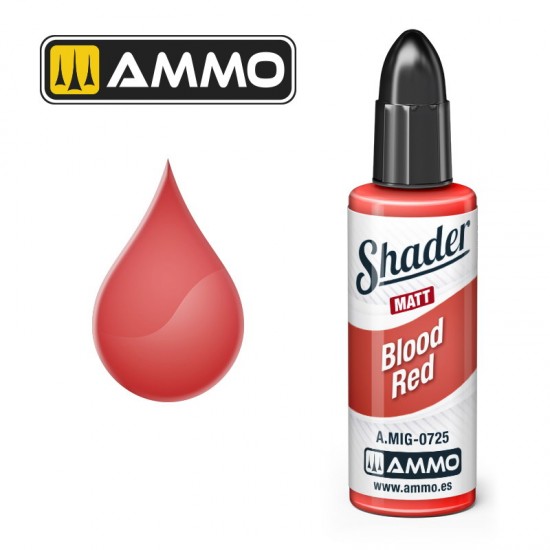 Matt Shader - Acrylic Based Paint #Blood Red (10ml jar)