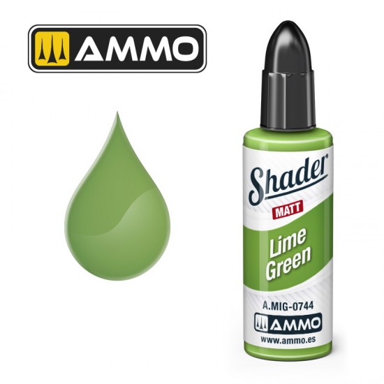 Matt Shader - Acrylic Based Paint #Lime Green (10ml jar)