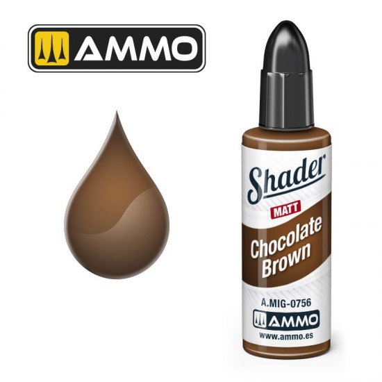 Matt Shader - Acrylic Based Paint #Chocolate Brown (10ml jar)