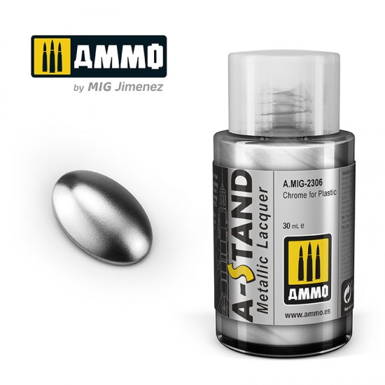 A-STAND Metallic Lacquer - Chrome for Plastic (30ml)