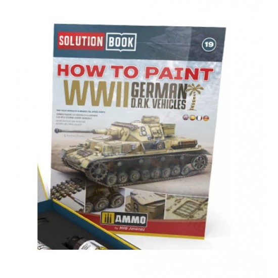 Solution Book #19 How to Paint WWII German DAK Vehicles (Multilingual, 56pages)