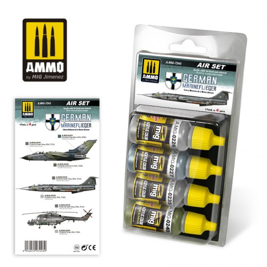 Acrylic Paint Set for Aircrafts - German Marineflieger (17ml x4)