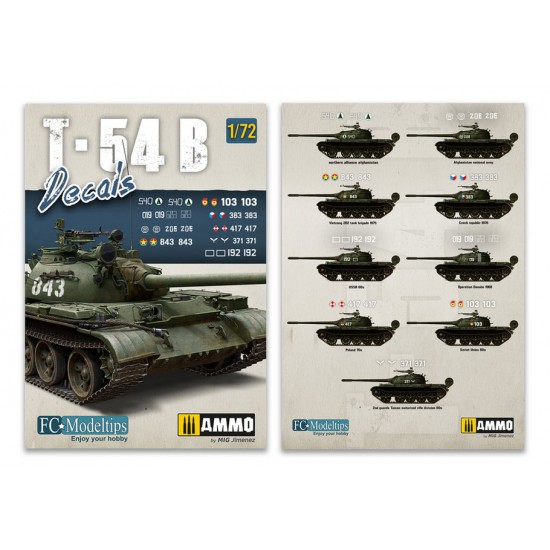 Decals for 1/72 T-54B Medium Tank