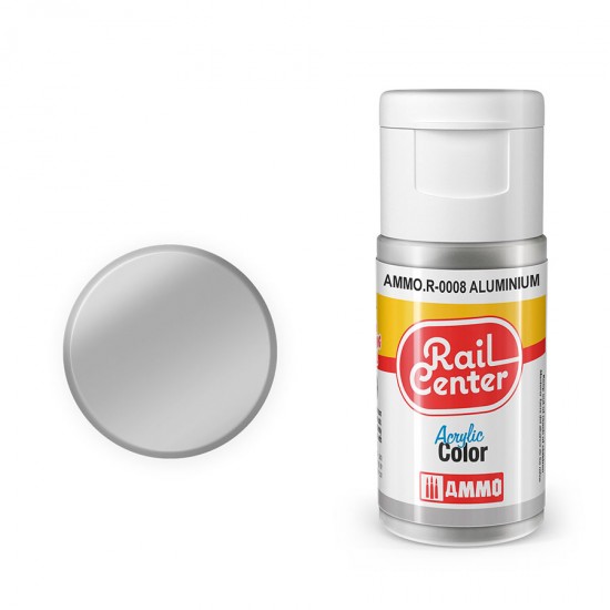 Acrylic Paint for Railway - Rail Center #Aluminium (15ml jar)