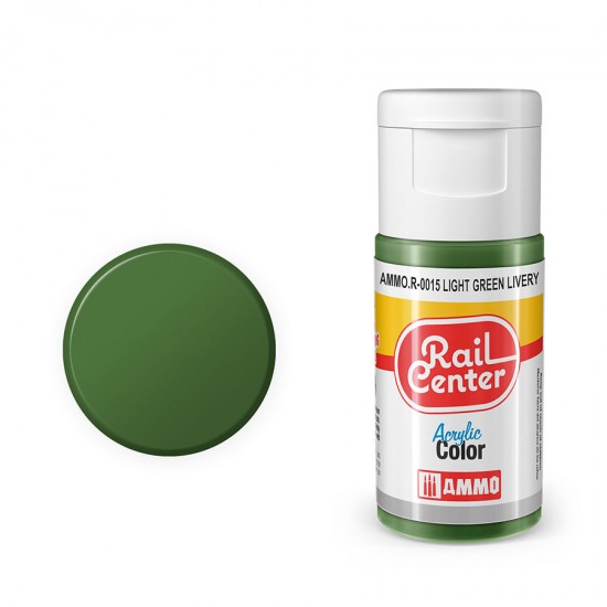 Acrylic Paint for Railway - Rail Center #Light Green Livery (15ml jar)