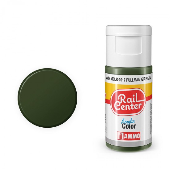 Acrylic Paint for Railway - Rail Center #Pullman Green (15ml jar)