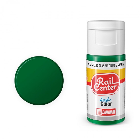 Acrylic Paint for Railway - Rail Center #Medium Green (15ml jar)