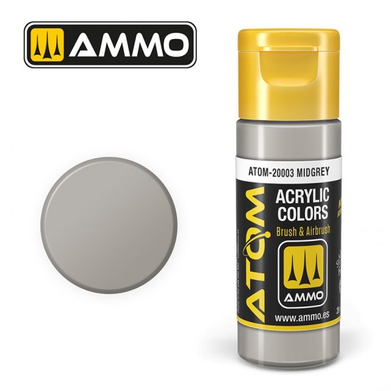 Acrylic Paint - ATOM Colour #Midgrey (20ml jar)