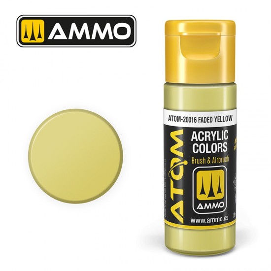 Acrylic Paint - ATOM Colour #Faded Yellow (20ml jar)