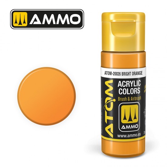 Acrylic Paint - ATOM Colour #Bright Orange (20ml jar)