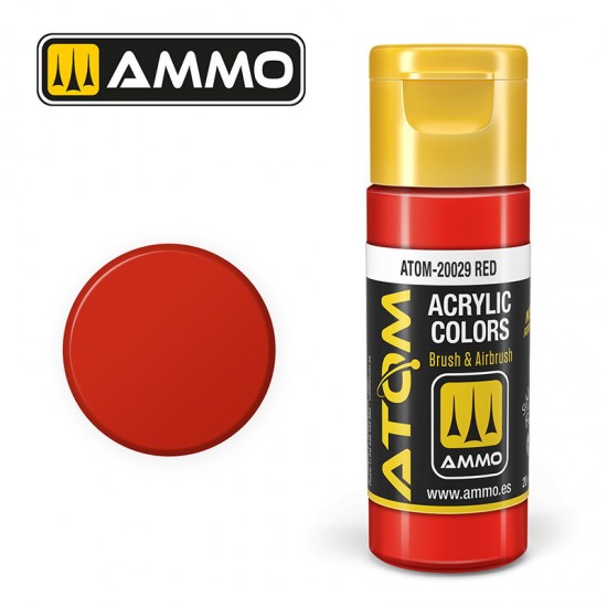 Acrylic Paint - ATOM Colour #Scarlet Red (20ml jar)