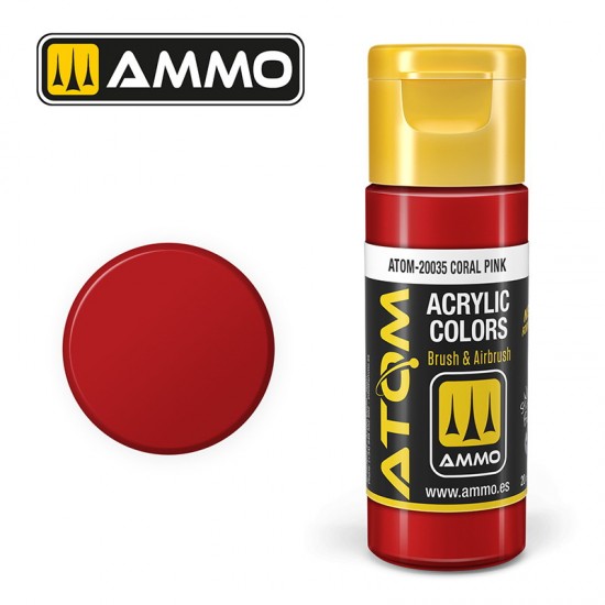 Acrylic Paint - ATOM Colour #Coral Pink (20ml jar)