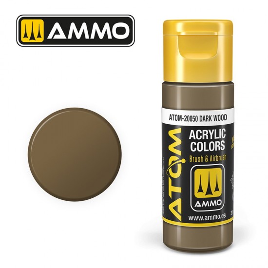 Acrylic Paint - ATOM Colour #Dark Wood (20ml jar)