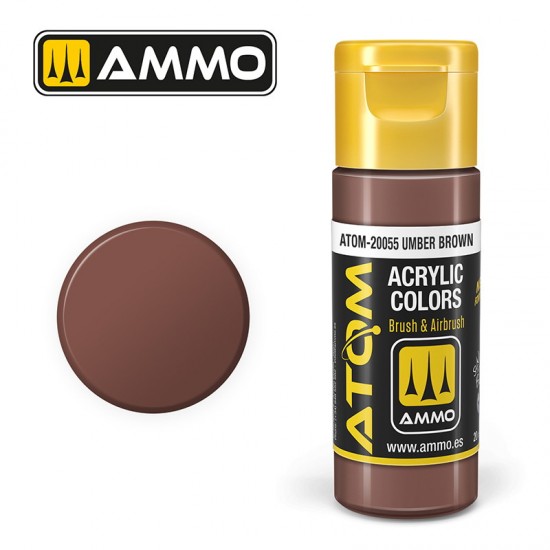 Acrylic Paint - ATOM Colour #Umber Brown (20ml jar)