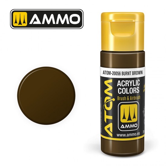 Acrylic Paint - ATOM Colour #Burnt Brown (20ml jar)