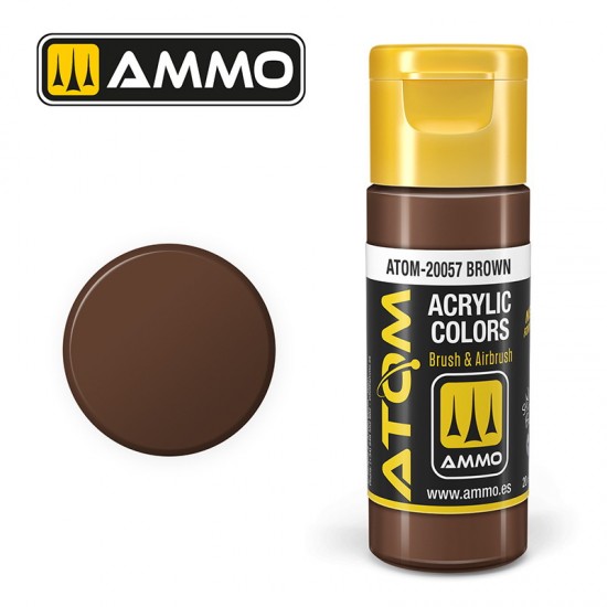 Acrylic Paint - ATOM Colour #Brown (20ml jar)