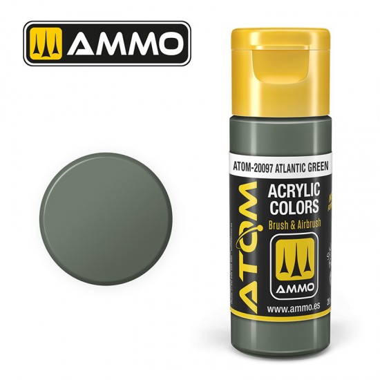 Acrylic Paint - ATOM Colour #Atlantic Green (20ml jar)