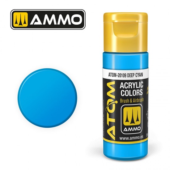 Acrylic Paint - ATOM Colour #Deep Cyan (20ml jar)