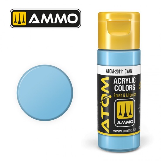 Acrylic Paint - ATOM Colour #Cyan (20ml jar)