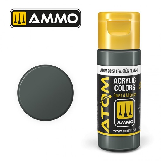 Acrylic Paint - ATOM Colour #Graugrun RLM74 (20ml jar)