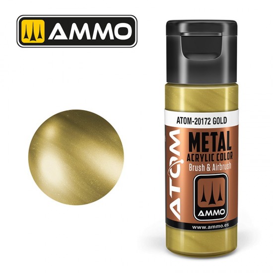 Acrylic Paint - ATOM Metallic #Gold (20ml jar)