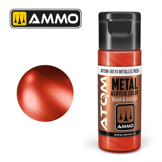 Acrylic Paint - ATOM Metallic #Red (20ml jar)