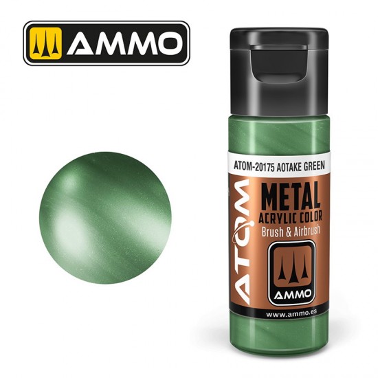 Acrylic Paint - ATOM Metallic #Aotake Green (20ml jar)