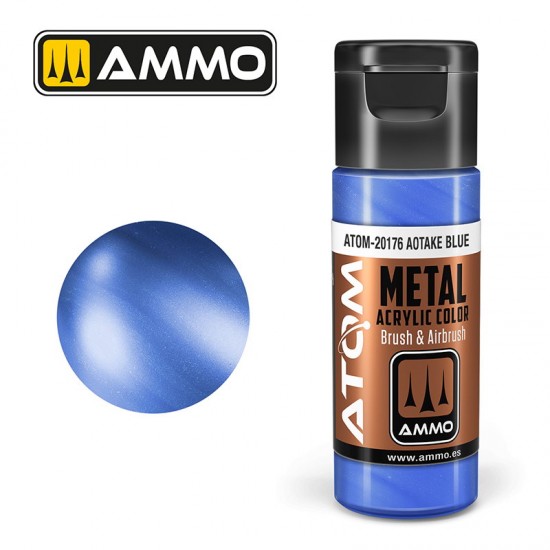 Acrylic Paint - ATOM Metallic #Aotake Blue (20ml jar)