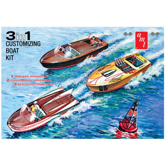 1/25 Customizing Boat kit: Inboard Runabout/Customized Speedboat/Sea Going Dragster