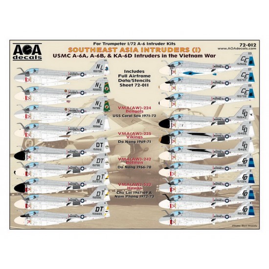 1/72 Southeast Asia Intruders 1 - USMC A-6A, A-6B, KA-6D Intruders in Vietnam War