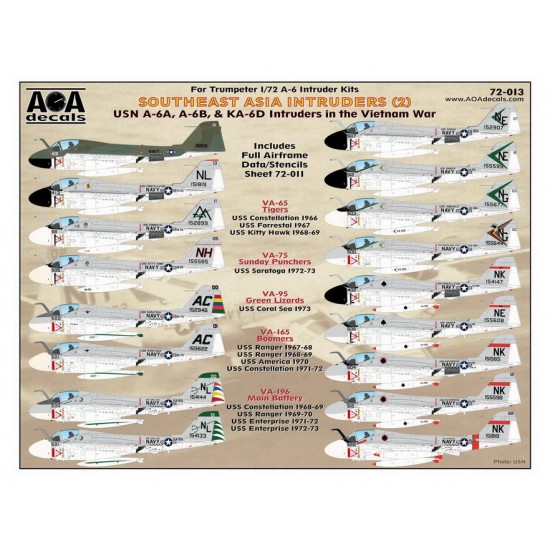 1/72 Southeast Asia Intruders 2 - USN A-6A, A-6B, KA-6D Intruders in Vietnam War