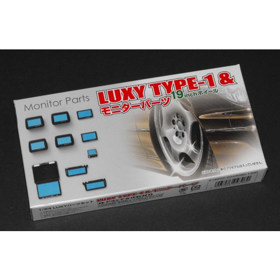 1/24 Luxy Type-1 19inch Wheels & Tyres with Monitor Parts